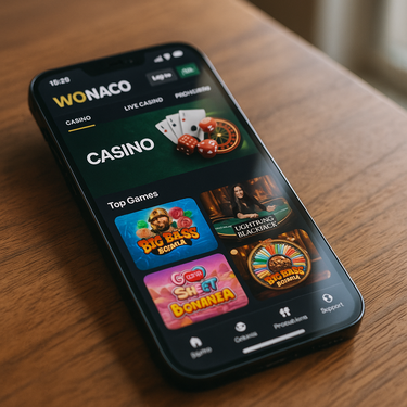Wonaco Casino - Mobile Platform - iOS and Android Responsive Design